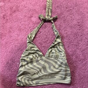 Garage Green Halter Top